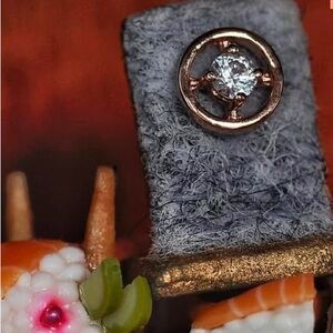 14k gold genuine diamond threadless end